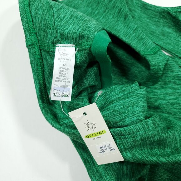 Offline Aerie The Hugger Green Keyhole Cutout Longline Sports Bra Top Large - Picture 4 of 6